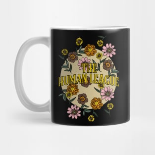 Human League Name Personalized Flower Retro Floral 80s 90s Name Style Mug